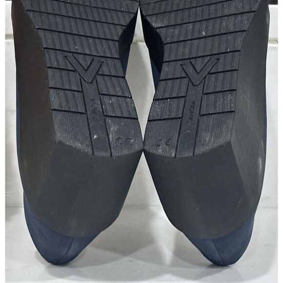 Vionic Serano Wedge Pump Womens 9.5 Blue Black Nubuck Leather Minimalist - Picture 9 of 11